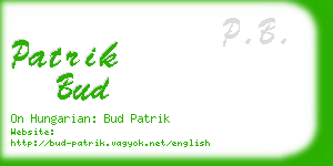 patrik bud business card